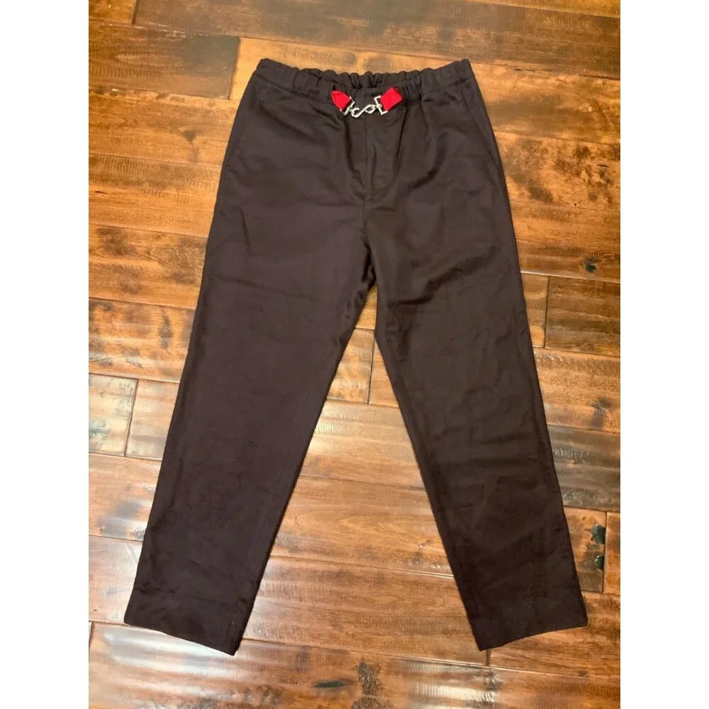 Louis Vuitton Brown Wool Elastic Waist Ankle Dress Pants, Size 8 | 40